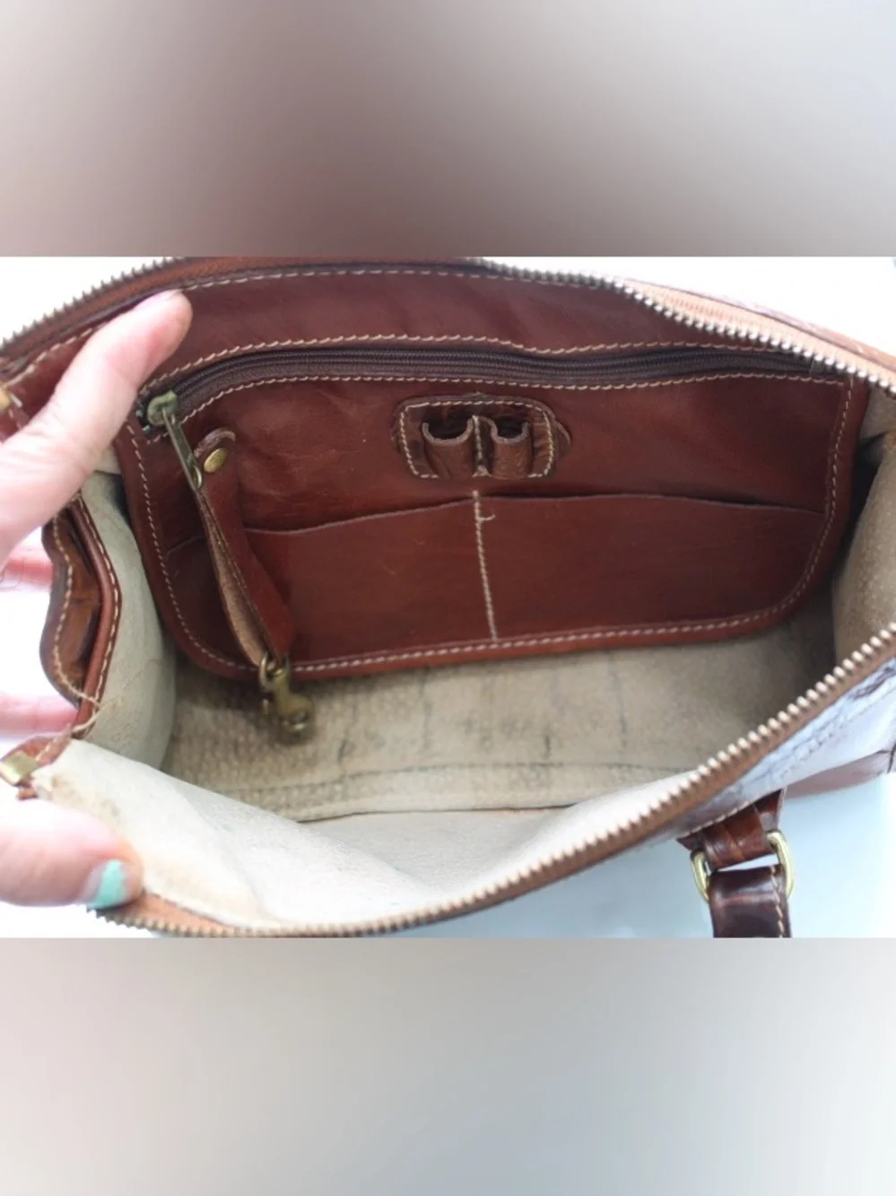 Vintage Brahmin small satchel bag